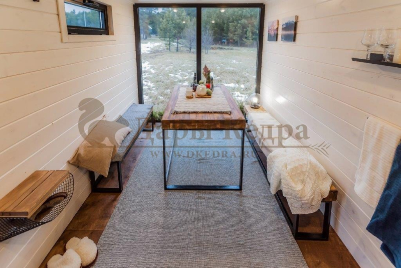 Утеплённый зимний кемпинг-дом «Панорама» с боковым входом